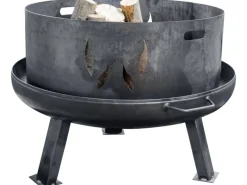 Feuerschalenaufsatz XXL aus Stahl Silber/Anthrazit 83 cm*Siena Garden
