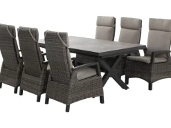 Gartenmöbelset Corido 7-teilig 6 x Move Sessel 1 x Ausziehtisch*Siena Garden Best