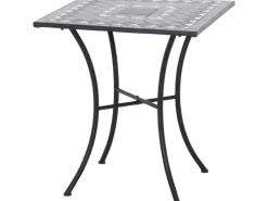 Siena Garden Gartentische|Gartentisch Como Quadratisch Grau 60 cm x 60 cm