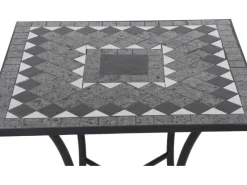 Siena Garden Gartentische|Gartentisch Como Quadratisch Grau 60 cm x 60 cm