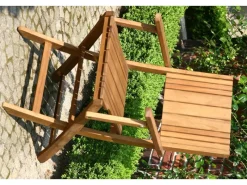 Siena Garden Gartenstühle|Klappsessel Falun Beige 57 cm x 50,5 cm x 88 cm