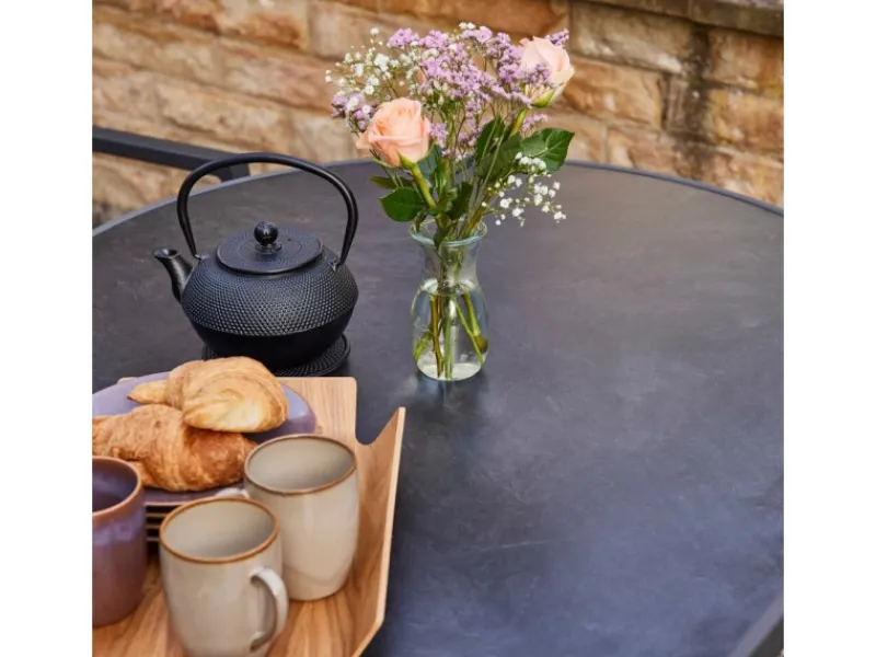 Siena Garden Gartentische|Klapptisch Paco Rechteckig Anthrazit/Matt 90 cm x 140 cm