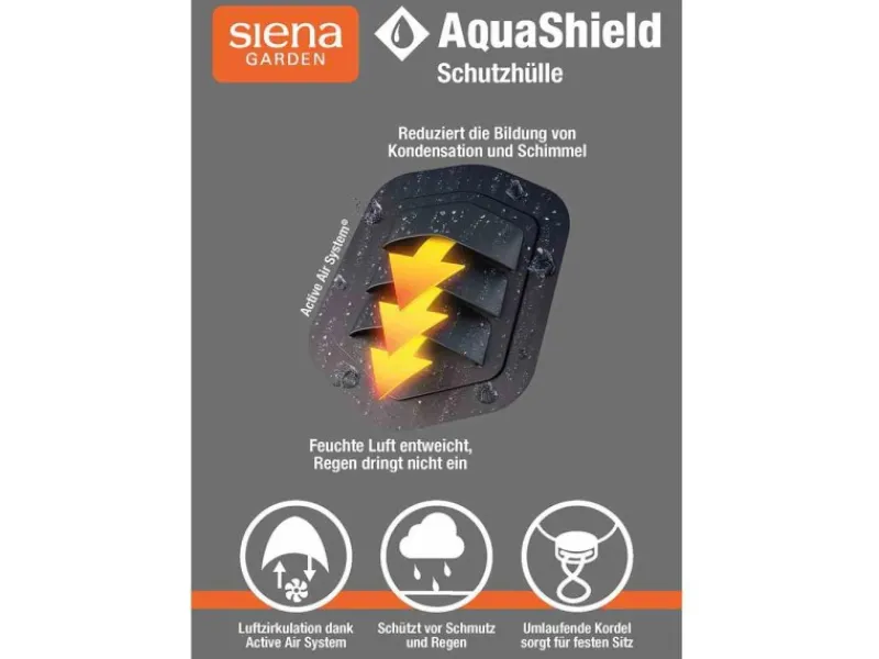 Siena Garden Schutzhüllen|Lounge-Schutzhülle AquaShield Hellgrau 235 cm x 235 cm x 70 cm