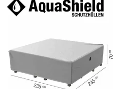 Siena Garden Schutzhüllen|Lounge-Schutzhülle AquaShield Hellgrau 235 cm x 235 cm x 70 cm
