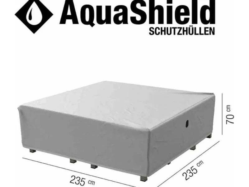 Siena Garden Schutzhüllen|Lounge-Schutzhülle AquaShield Hellgrau 235 cm x 235 cm x 70 cm