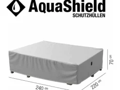 Siena Garden Schutzhüllen|Lounge-Gartenmöbel|Lounge-Schutzhülle AquaShield Hellgrau 240 cm x 220 cm x 70 cm