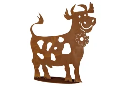 Siena Garden Gartendekoration|Lustige Kuh Metall mit Edelrost 60 cm