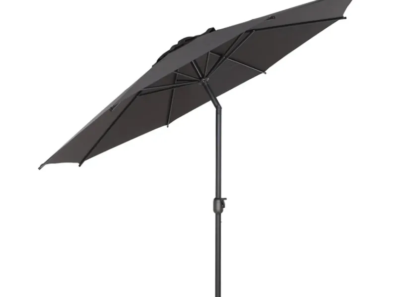 Siena Garden Sonnenschirme|Marktschirm Ø 300 cm Anthrazit mit Kurbelmechanik