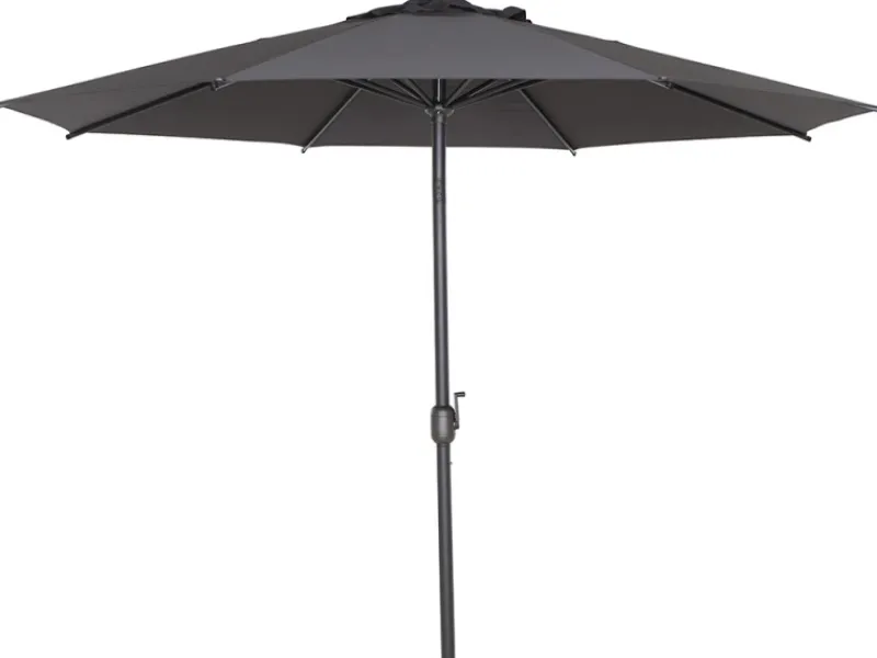 Siena Garden Sonnenschirme|Marktschirm Ø 300 cm Anthrazit mit Kurbelmechanik