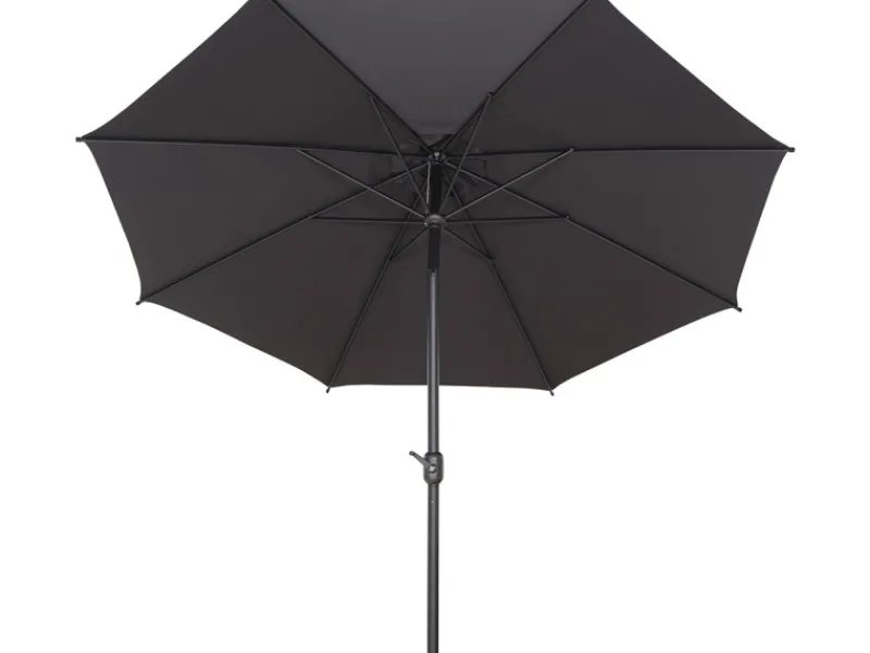 Siena Garden Sonnenschirme|Marktschirm Ø 300 cm Anthrazit mit Kurbelmechanik