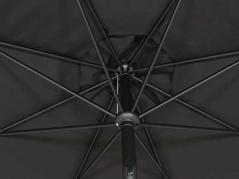 Siena Garden Sonnenschirme|Marktschirm Ø 300 cm Anthrazit mit Kurbelmechanik