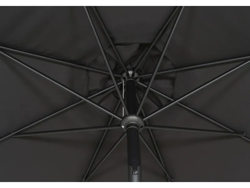 Siena Garden Sonnenschirme|Marktschirm Ø 300 cm Anthrazit mit Kurbelmechanik