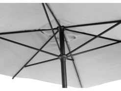 Siena Garden Sonnenschirme|Marktschirm Ø 300 cm Grau mit Kurbelmechanik