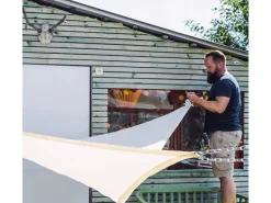 Solino Sonnensegel Ecru 3-eckig 3,6x3,6x3,6 m*Siena Garden Outlet