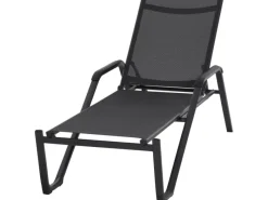 Sonnenliege Tesoro 195 cm x 69,5 cm x 108 cm Anthrazit Matt*Siena Garden Clearance