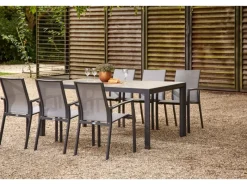 Stapelsessel Velia Alu 56 cm x 66 cm x 89 cm Anthrazit*Siena Garden Discount