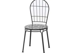 Siena Garden Gartenstühle|Stapelstuhl Como Stahl 49 cm x 43 cm x 93,5 cm Grau Mosaik