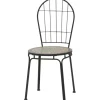 Siena Garden Gartenstühle|Stapelstuhl Prato Eisen 43 cm x 43 cm x 94 cm Schwarz Mosaik
