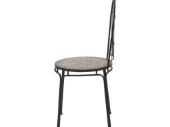 Siena Garden Gartenstühle|Stapelstuhl Prato Eisen 43 cm x 43 cm x 94 cm Schwarz Mosaik