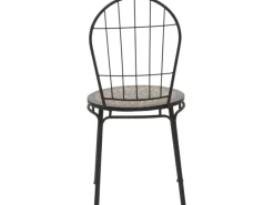 Siena Garden Gartenstühle|Stapelstuhl Prato Eisen 43 cm x 43 cm x 94 cm Schwarz Mosaik