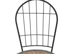Siena Garden Gartenstühle|Stapelstuhl Prato Eisen 43 cm x 43 cm x 94 cm Schwarz Mosaik
