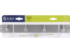 Siro Rechen|Hakenleiste 1890 Edelstahl Länge 322 mm 4 Haken