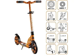 Fitnessgeräte|Six Degrees Aluminium Scooter mit Klappmechanismus & Ständer 205 mm Höhenverstellbar GS-Geprüft Testsieger