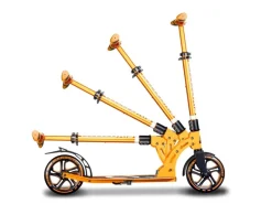 Fitnessgeräte|Six Degrees Aluminium Scooter mit Klappmechanismus & Ständer 205 mm Höhenverstellbar GS-Geprüft Testsieger