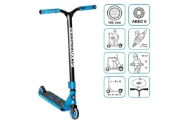 Fitnessgeräte|Six Degrees Stuntscooter mit Verstärktem Wing-Lenker HIC Compression-System 100 mm ABEC 9 360-Grad-Lenkung