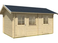 Kinder Skan Holz Kinder-Gartengeräte|Holz-Gartenhaus Lausanne Natur 450 cm x 300 cm