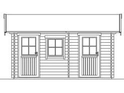 Kinder Skan Holz Kinder-Gartengeräte|Holz-Gartenhaus Lausanne Natur 450 cm x 300 cm