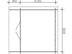 Skan Holz Gartenlauben|Holz-Gartenhaus Faro 2 Natur 300 cm x 250 cm