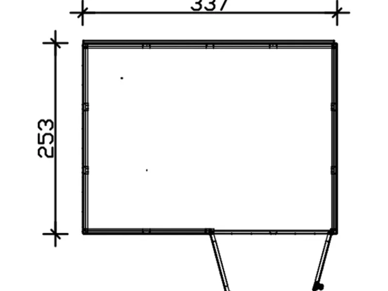 Skan Holz Gartenscheren|Holz-Gartenhaus Sydney 4 B x T: 337 cm x 253 cm