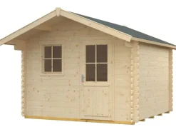 Skan Holz Gartenlauben|Holz-Gartenhaus Narvik 1 Natur 300 cm x 300 cm