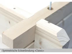 Skan Holz Gartenlauben|Holz-Gartenhaus Narvik 1 Natur 300 cm x 300 cm