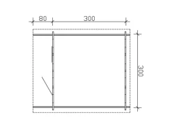 Skan Holz Gartenlauben|Holz-Gartenhaus Narvik 1 Natur 300 cm x 300 cm
