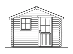Skan Holz Gartenlauben|Holz-Gartenhaus Narvik 1 Natur 300 cm x 300 cm