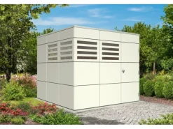 Skan Holz Feuerschalen|Rechen|Holz-Gartenhaus Melbourne 3 Telegrau 253 cm x 253 cm