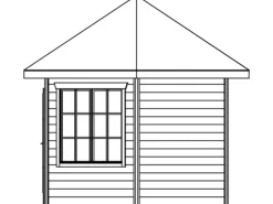 Holz-Pavillon Almelo farbbehandelt 350 cm x 303 cm*Skan Holz Clearance