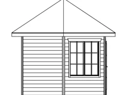 Holz-Pavillon Almelo farbbehandelt 350 cm x 303 cm*Skan Holz Clearance