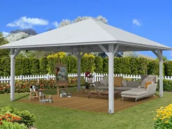Holz-Pavillon Cannes 4 lasiert 489 cm x 489 cm*Skan Holz Hot