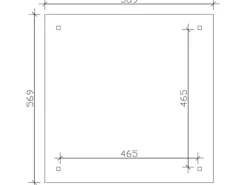 Holz-Pavillon Cannes 4 lasiert 489 cm x 489 cm*Skan Holz Hot