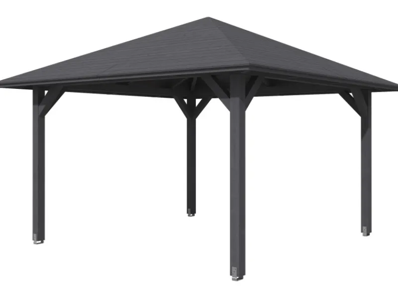 Holz-Pavillon Cannes 2 lasiert 359 cm x 359 cm*Skan Holz Online