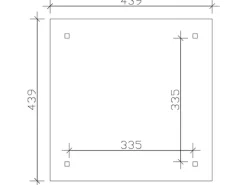 Holz-Pavillon Cannes 2 lasiert 359 cm x 359 cm*Skan Holz Online