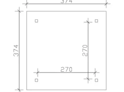 Holz-Pavillon Cannes 1 lasiert 294 cm x 294 cm*Skan Holz New