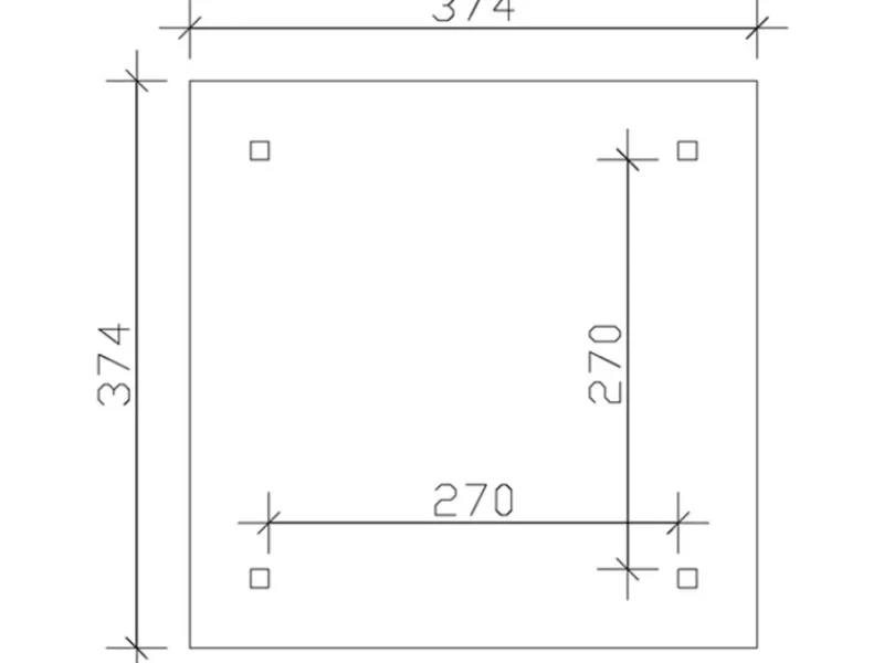 Holz-Pavillon Cannes 1 lasiert 294 cm x 294 cm*Skan Holz New