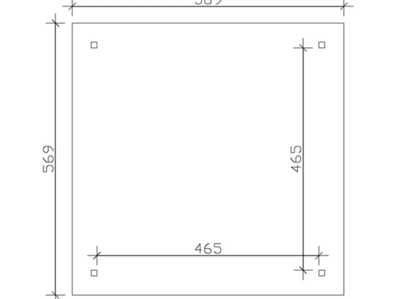 Holz-Pavillon Cannes 4 Eiche lasiert 489 cm x 489 cm*Skan Holz Sale