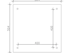 Holz-Pavillon Cannes 3 lasiert 424 cm x 424 cm*Skan Holz Best