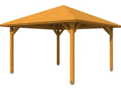 Holz-Pavillon Cannes 2 lasiert 359 cm x 359 cm*Skan Holz