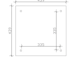 Holz-Pavillon Cannes 2 lasiert 359 cm x 359 cm*Skan Holz